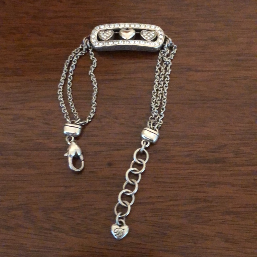 Brighton SLIDING HEARTS retired bracelet Swarovski crystals